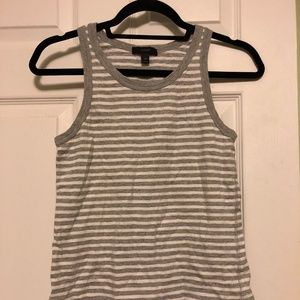 J Crew gray striped sleeveless tank top XS